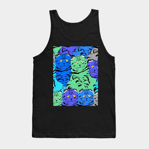 Cat ornamental pattern with purple color Tank Top by nasib